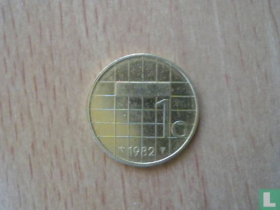 1 gulden 1982 "Verguld" -> Penningen (Bewerkte munten) - Image 1