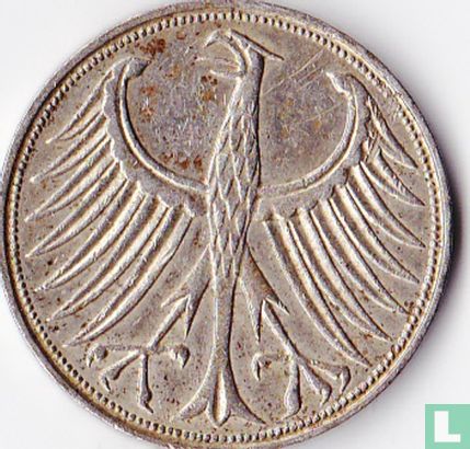 Allemagne 5 mark 1969 (J) - Image 2