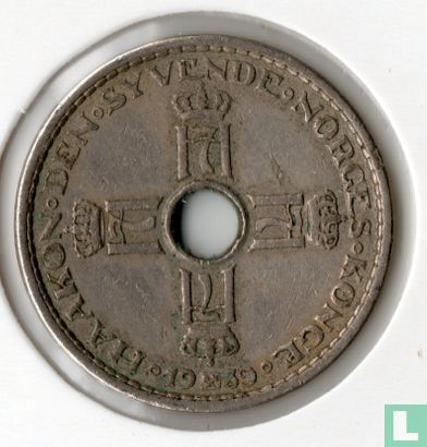 Norvège 1 krone 1939 - Image 1