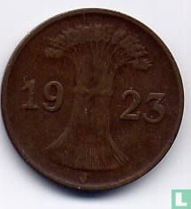 Duitse Rijk 1 rentenpfennig 1923 (J) - Afbeelding 1