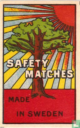 Safety matches (boom met zonnestralen)