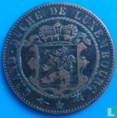 Luxemburg 10 centimes 1870 (zonder punt) - Afbeelding 2