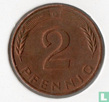 Duitsland 2 pfennig 1992 (G) - Afbeelding 2