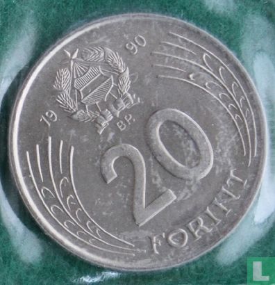 Hongarije 20 forint 1990 - Afbeelding 1