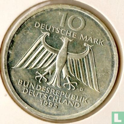 Deutschland 10 Mark 1995 "150th anniversary Birth of William Conrad Röntgen and 100th anniversary of x-ray" - Bild 1