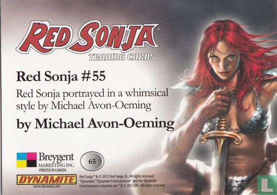 Red Sonja portayed in a whimsical stylr by Micael Avon-Oeming - Afbeelding 2