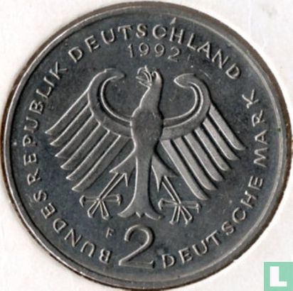 Germany 2 mark 1992 (F - Franz Joseph Strauss) - Image 1
