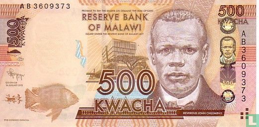 Malawi 500 Kwacha 2012 - Afbeelding 1