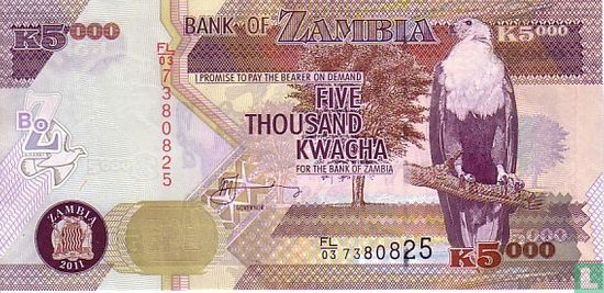 Zambia 5.000 Kwacha 2011 - Afbeelding 1
