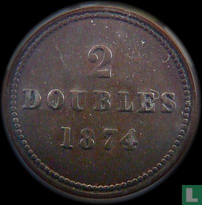 Guernsey 2 Doubles 1874 - Bild 1