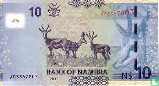 Namibie 10 Namibia Dollars 2012 - Image 2