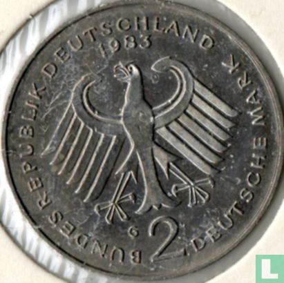 Duitsland 2 mark 1983 (G - Theodor Heuss) - Afbeelding 1