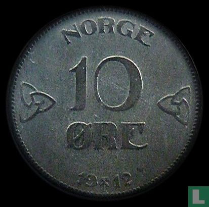 Norwegen 10 Öre 1912 - Bild 1