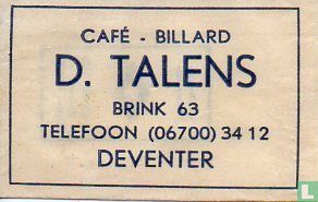 Café Billard D. Talens - Afbeelding 1