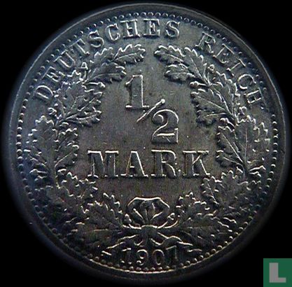 Empire allemand ½ mark 1907 (A) - Image 1