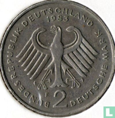 Duitsland 2 mark 1983 (F - Theodor Heuss) - Afbeelding 1