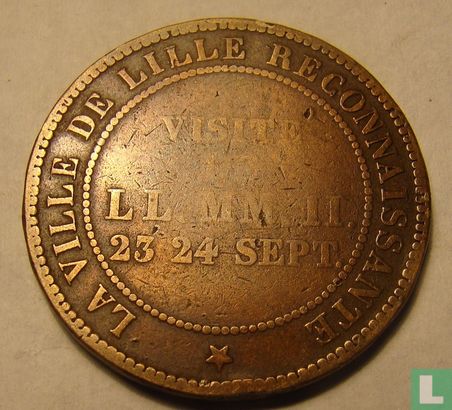 Frankrijk "La ville de Lille reconnaissante" 1853 - Afbeelding 2