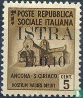 Italiens timbres surchargés ISTRA