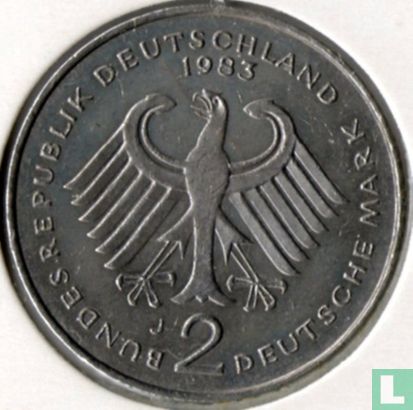 Deutschland 2 Mark 1983 (J - Kurt Schumacher) - Bild 1