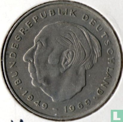 Duitsland 2 mark 1979 (F - Theodor Heuss) - Afbeelding 2