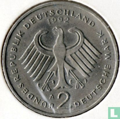 Germany 2 mark 1992 (A - Kurt Schumacher) - Image 1