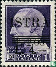 Timbres italiens avec surcharge ISTRA