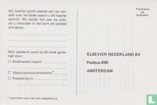 Antwoordkaart Elsevier Nederland BV - Afbeelding 1
