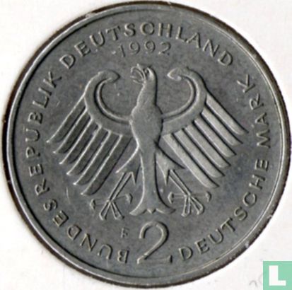 Germany 2 mark 1992 (F - Kurt Schumacher) - Image 1