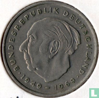 Allemagne 2 mark 1971 (D - Theodor Heuss) - Image 2