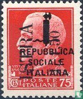 Italiaanse postzegels met opdruk ISTRA