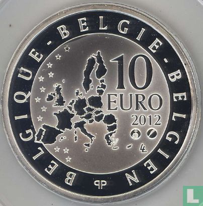 België 10 euro 2012 (PROOF) "75th anniversary of the death of Pierre de Coubertin" - Afbeelding 1
