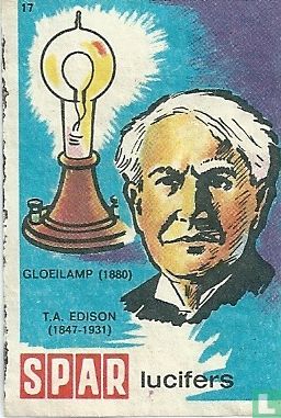 Gloeilamp (1880) - T.A. Edison (1847-1931)