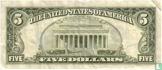 États-Unis 5 dollars 2003 F - Image 2