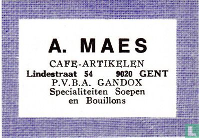 A. Maes Cafe-artikelen