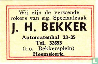 J. H. Bekker