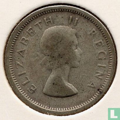 Afrique du Sud 6 pence 1955 - Image 2