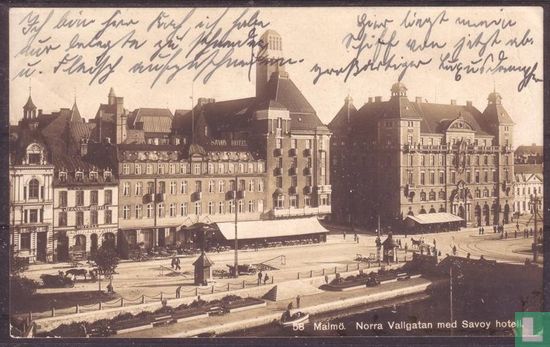 Malmö, Norra Vallgatan med Savoy hotell