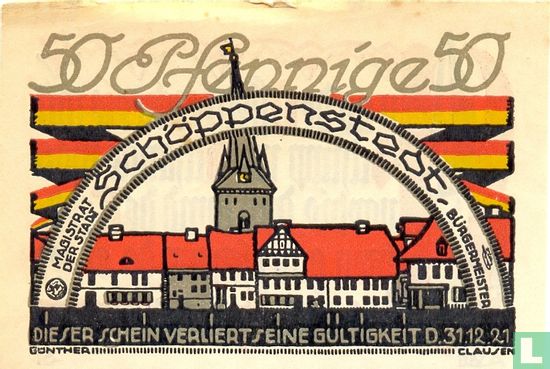 Schöppenstedt, Stadt - 50 Pfennig (8) ND (1922) - Image 1
