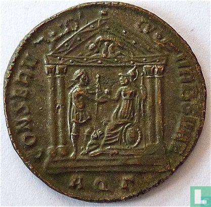Römische Kaiserzeit Aquileia Follis von Kaiser Maxentius 307 n.Chr. - Bild 1