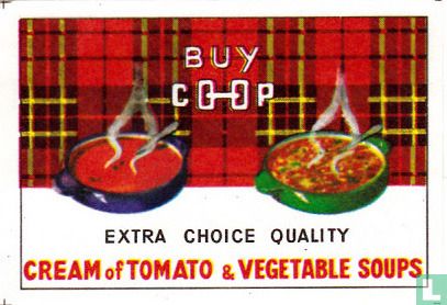 Cream of tomato & vegetable soups