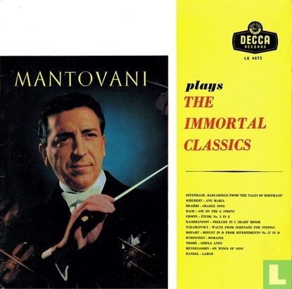 Mantovani plays the immortal Classics - Afbeelding 1