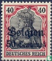 German stamp with overprint "Belgien"