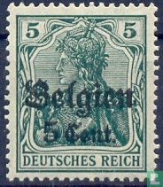 Duitse zegels met opdruk "Belgien"