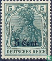 German stamps, with overprint, for the rear area