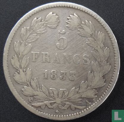 France 5 francs 1833 (A) - Image 1