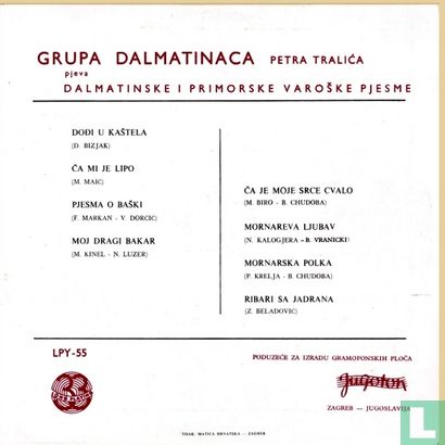 Grupa Dalmatinica Petra Tralica pjeva dalmatinske i primorske varoske pjesme - Bild 2