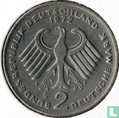 Deutschland 2 Mark 1972  (G - Konrad Adenauer) - Bild 1