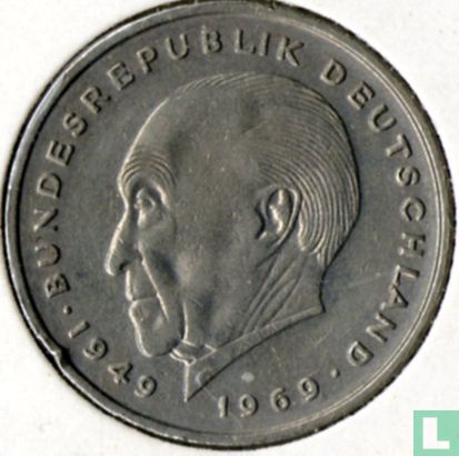 Allemagne 2 mark 1972  (G - Konrad Adenauer) - Image 2