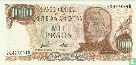 Argentinië 1000 Pesos 1976 - Afbeelding 1