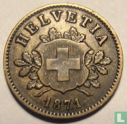 Zwitserland 10 rappen 1871 - Afbeelding 1